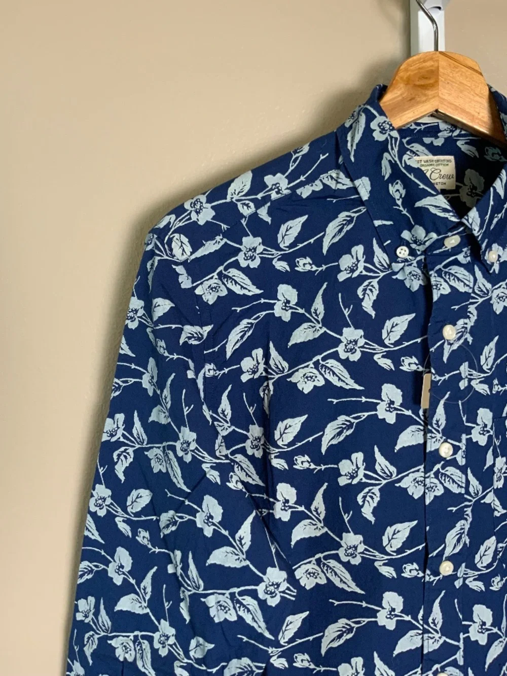 J. Crew Slim Stretch Secret Wash Button Down Shirt Bell Flowers Print